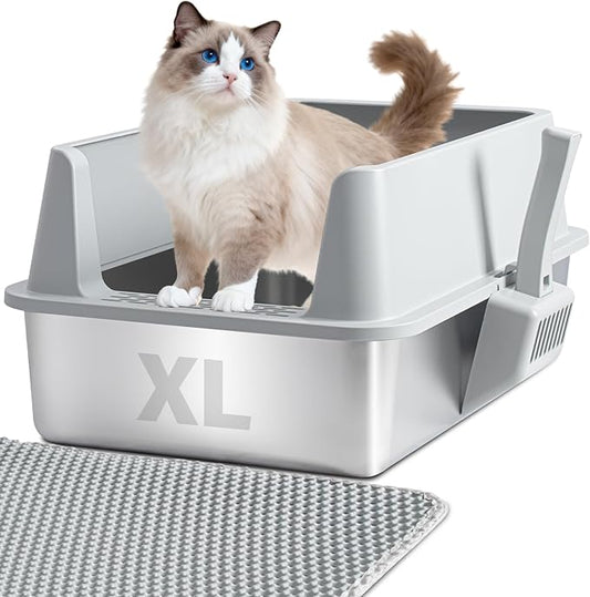 Stainless Steel Cat Litter Box – Durable & Hygienic
