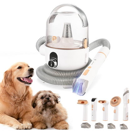 Dog Grooming Vacuum Kit – Low-Noise Shedding & Trimming System