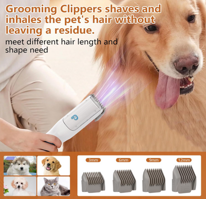 Dog Grooming Vacuum Kit – Low-Noise Shedding & Trimming System