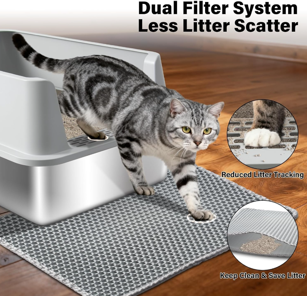 Stainless Steel Cat Litter Box – Durable & Hygienic